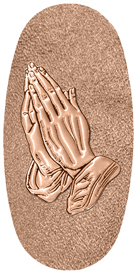 DASOV 516 BZ SH BZ Bronze Praying Hands Shimmer Bronze Background